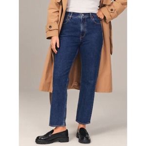 Abercrombie & Fitch Curve Love The Ankle Straight Ultra High Rise| NWT| 28/ 6 L
